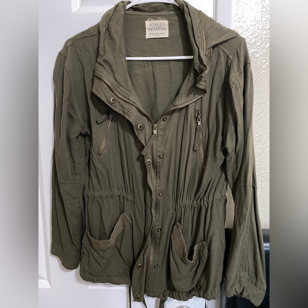 Ashley by 26 International Outerwear Military Green Utility Jacket